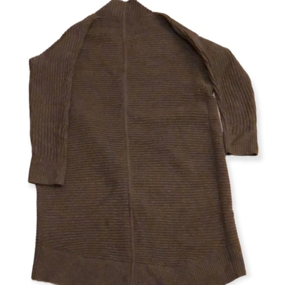Madewell Fulton Sweater Coat Duster in Heather Mink Brown Size XS Long Cardigan - Picture 6 of 7